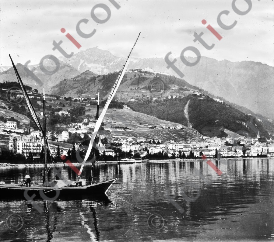 Montreux | Montreux - Foto simon-73-003-sw.jpg | foticon.de - Bilddatenbank für Motive aus Geschichte und Kultur